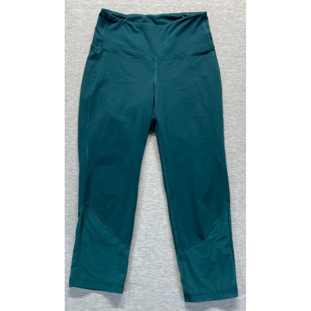 Old Navy Active Elevate Go Dry Cropped Leggings Womens Medium Teal Green Workout